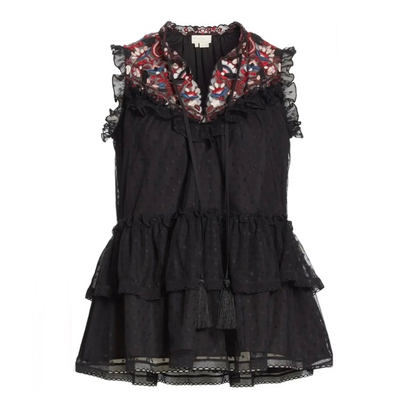 Kate Spade Camelia Embroidered Lace Floral Shirt - Picture 6 of 10